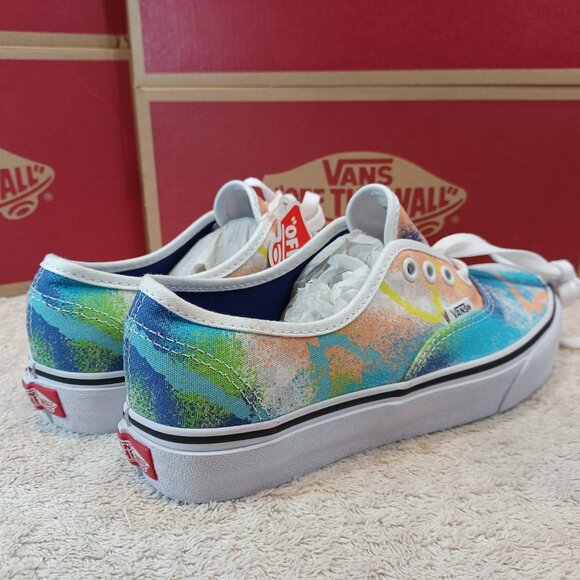 Vans Men's 4.5/Women's 6 Authentic Retro Mart Green/Blue/True White VN0A348A40L - Picture 2 of 12